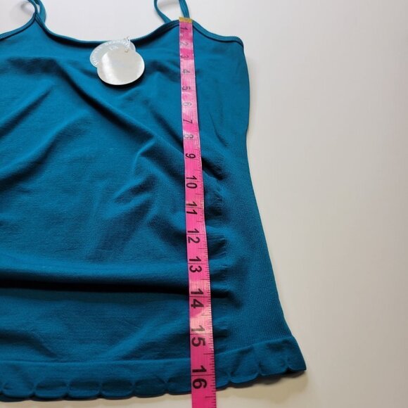 BLUE Spaghetti Strap Tank Top Spandex Fitted Camisole- One Size- NEW - Picture 6 of 7